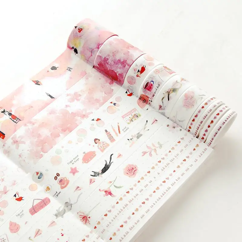 8 шт./лот Животные облако растения лента для декорации Washi клейкая лента Diy Скрапбукинг Стикеры этикетка Маскировка для ремесла лента - Цвет: B