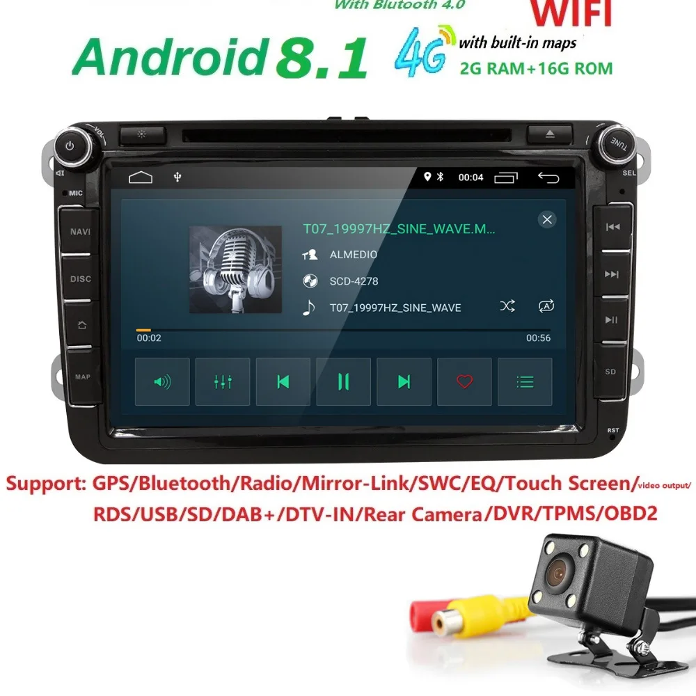 Hizpo Android Navigaton автомобильный мультимедийный плеер для сиденья Altea Skoda Volkswagen Polo Touran