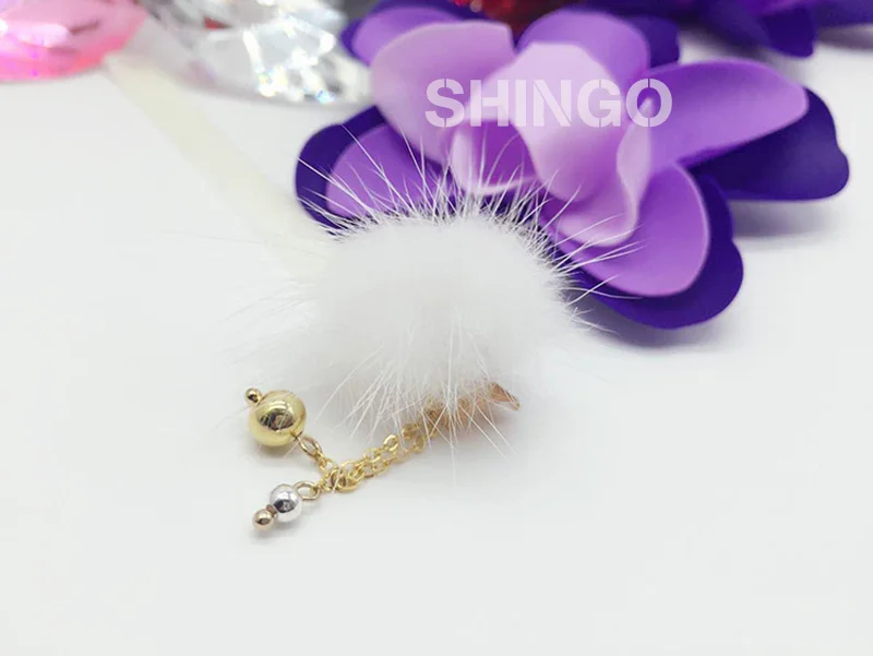 10 шт. зимняя мода nail art style большой Hairball мягкий меховые помпоны долго кулон магнит
