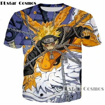 color as the picture PLstar Cosmos классические винтажные футболки в стиле Харадзюку Наруто красивый Uchiha Itachi принт Мужская 3D Футболка женская аниме футболка - Цвет: color as the picture