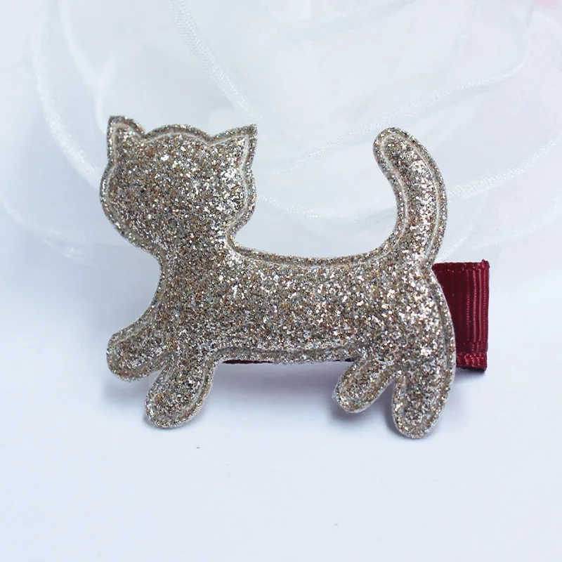 Красочная заколка для волос с маленьким котенком девочек Милая Красная розовая