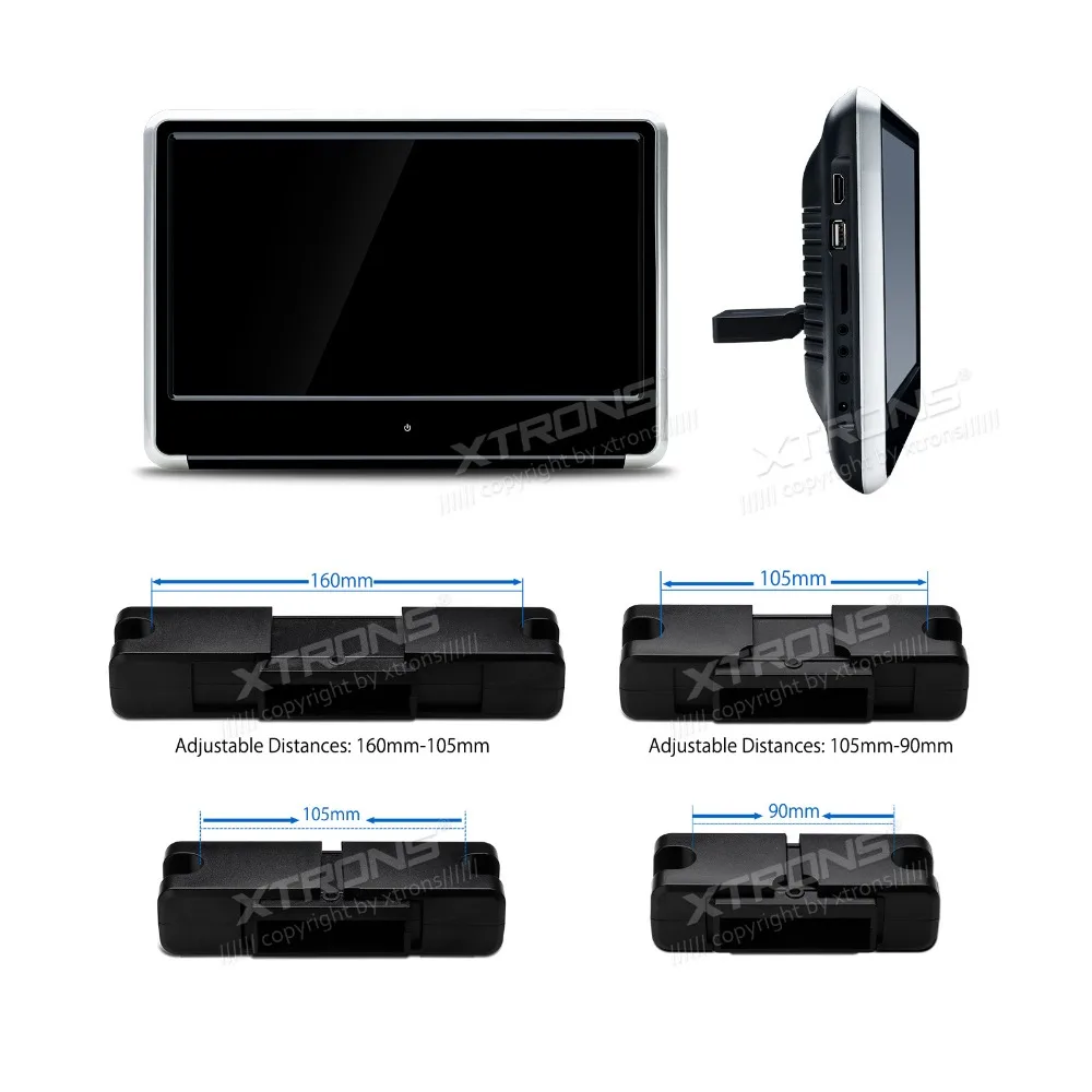 XTRONS 11 6 дюймовый монитор HD цифровой TFT IPS Сенсорная панель 1080P видео подголовник