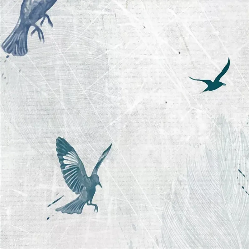 Простой фон для фотосъемки с акварелью перьями и птицами профессиональная