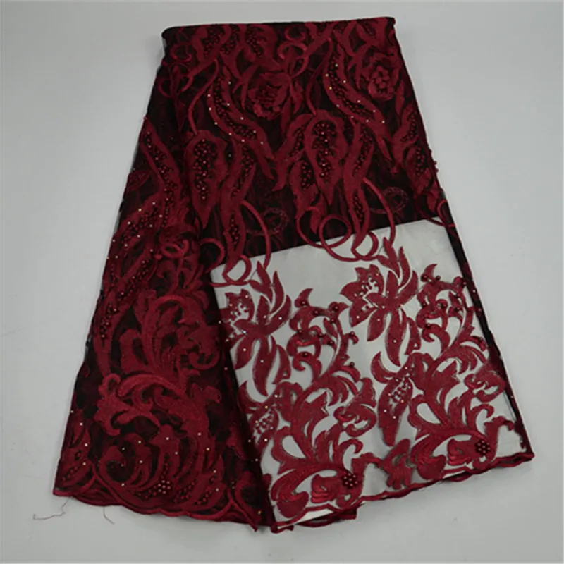 Роскошная ткань высокого качества африканская кружевная 2018 Handmde кружево вышитое
