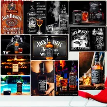 Jack Wine Whiskey винтажная металлическая жестяная вывеска для паба, бара, казино, домашний декор, пивная рекламная тарелка, постер, Настенная художественная наклейка N277