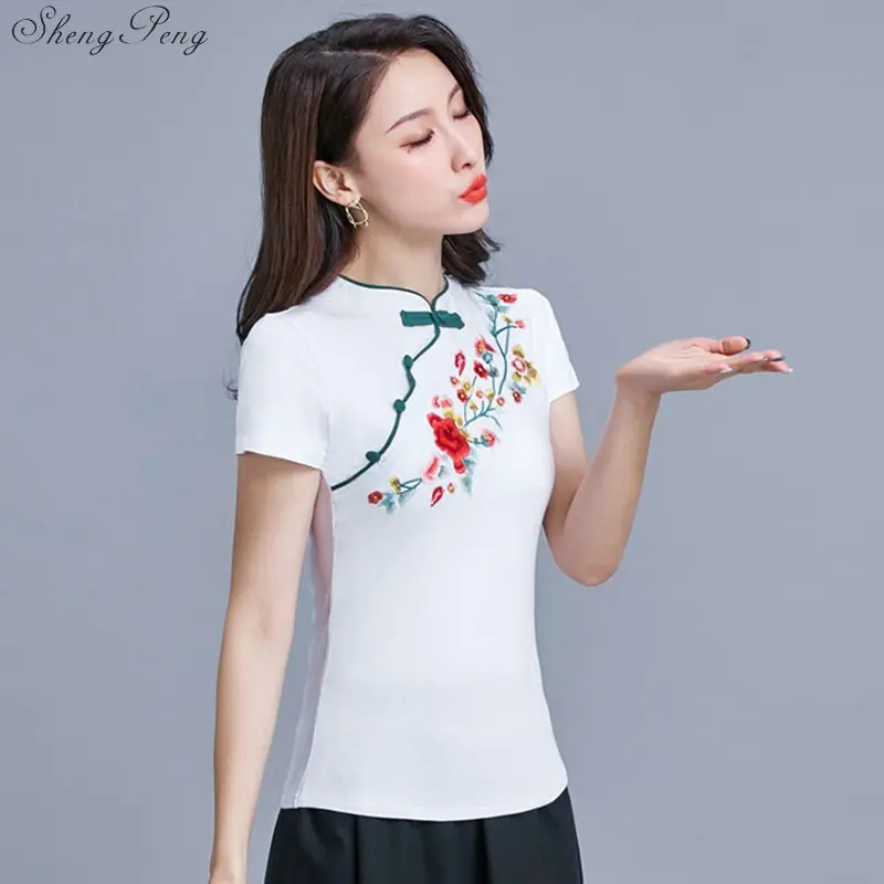 Восточные Топы китайский костюм Cheongsam блузка традиционная китайская одежда женская рубашка Qipao G134