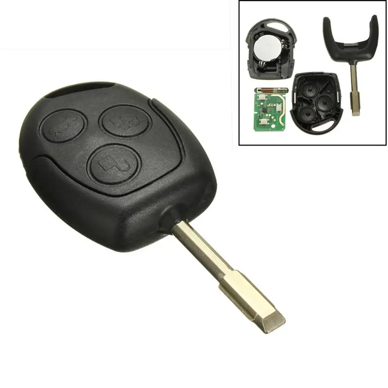 3 кнопки авто Замена дистанционного ключа Fob 433MHz 4D60 чип для Ford/Mondeo/Focus/Transit полный ключ