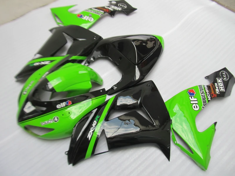 Запасные части для кузова Kawasaki Ninja ZX10R 06 07 комплект черно зеленых обтекателей 2006