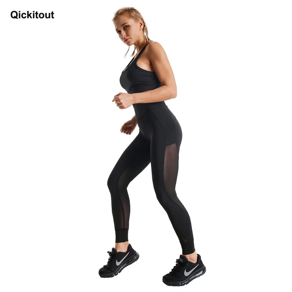 Спортивная одежда Qickitout повседневные женские леггинсы с пуш апом спортивные