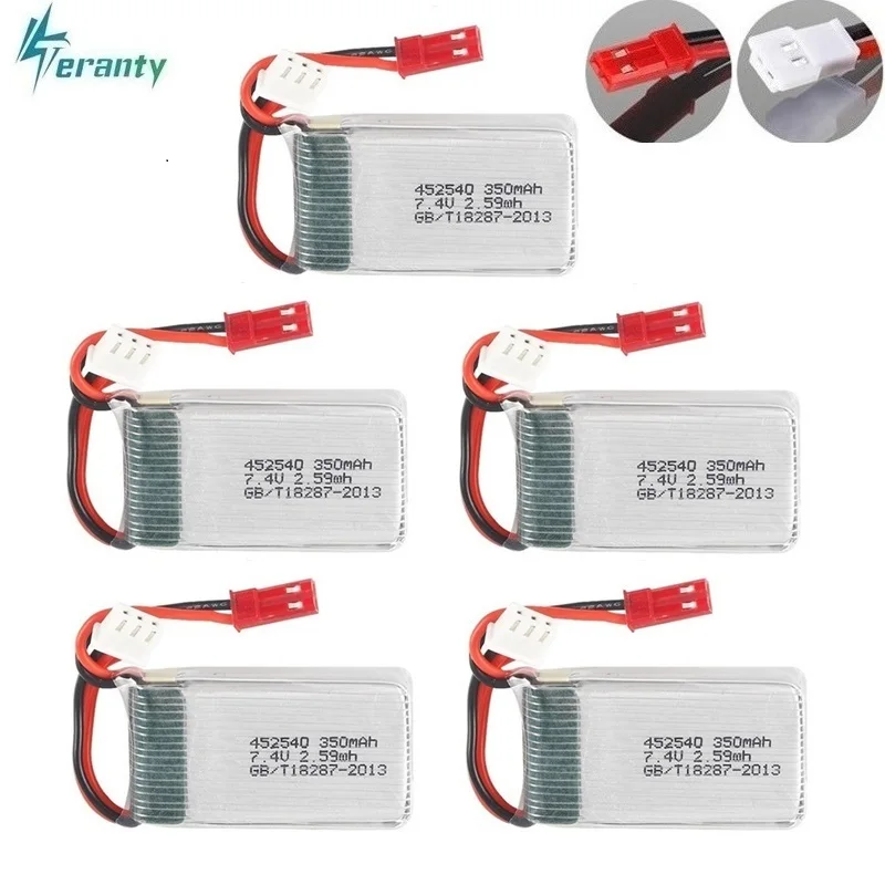 

2s 7.4v 350mah 35C Lipo Battery for MJX X401H X402 JXD 515 515W 515V Battery RC Mini FPV Drone Quadcopter Helicopters 5pcs/lot
