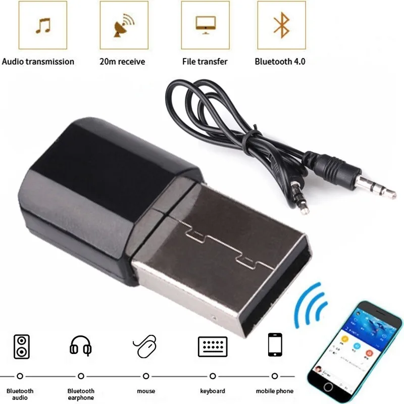 Для Bluetooth адаптера 4 2 3 5 мм разъем мини для ПК Автомобильный компьютерный