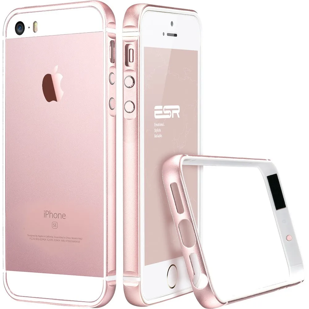 Чехол для iphone 5s/SE, ESR металлическая рамка ультра тонкий алюминиевый сплав рамка мягкий бампер чехол для iphone SE/5/5s