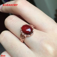 kjjeaxcmy fine jewelry 925 sterling silver inlaid garnet egg noodles 6 carat ring live support identification of ms