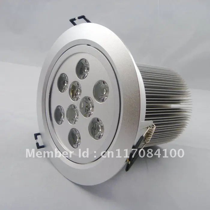 27W High power 9 LED Recessed Ceiling Down Cabinet Light Fixture Downlight Spotlight Bulb Lamp Warm/Pure White