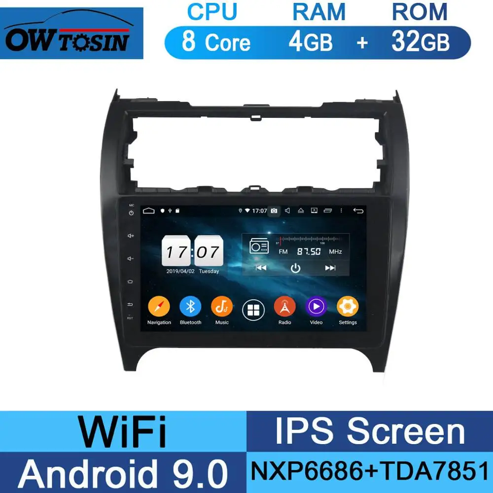 32G 10," ips 8 Core 4G+ 64G Android 9,0 автомобиль радио gps мультимедиа для Toyota Carmry 2012 2013 DSP CarPlay попугай BT - Цвет: 32G