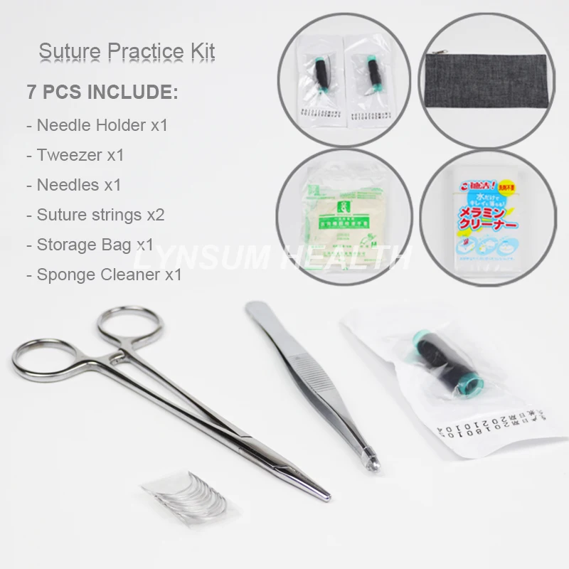 

Suture Practice Training Kit Medical Skin Model Suture Kit with Needle for Student Surgical Practice