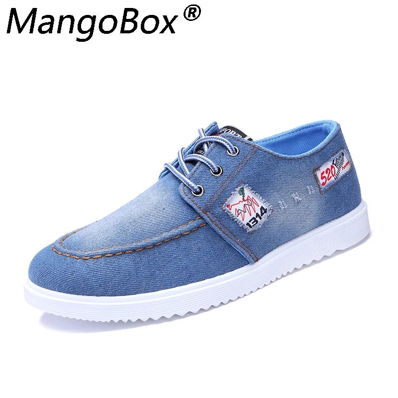 2018 New Men's Flats Summer Autumn Casual Breathable Blue Denim Shoes Mens Fashion Mesh Comfortable Lace-up Free Shipping | Обувь