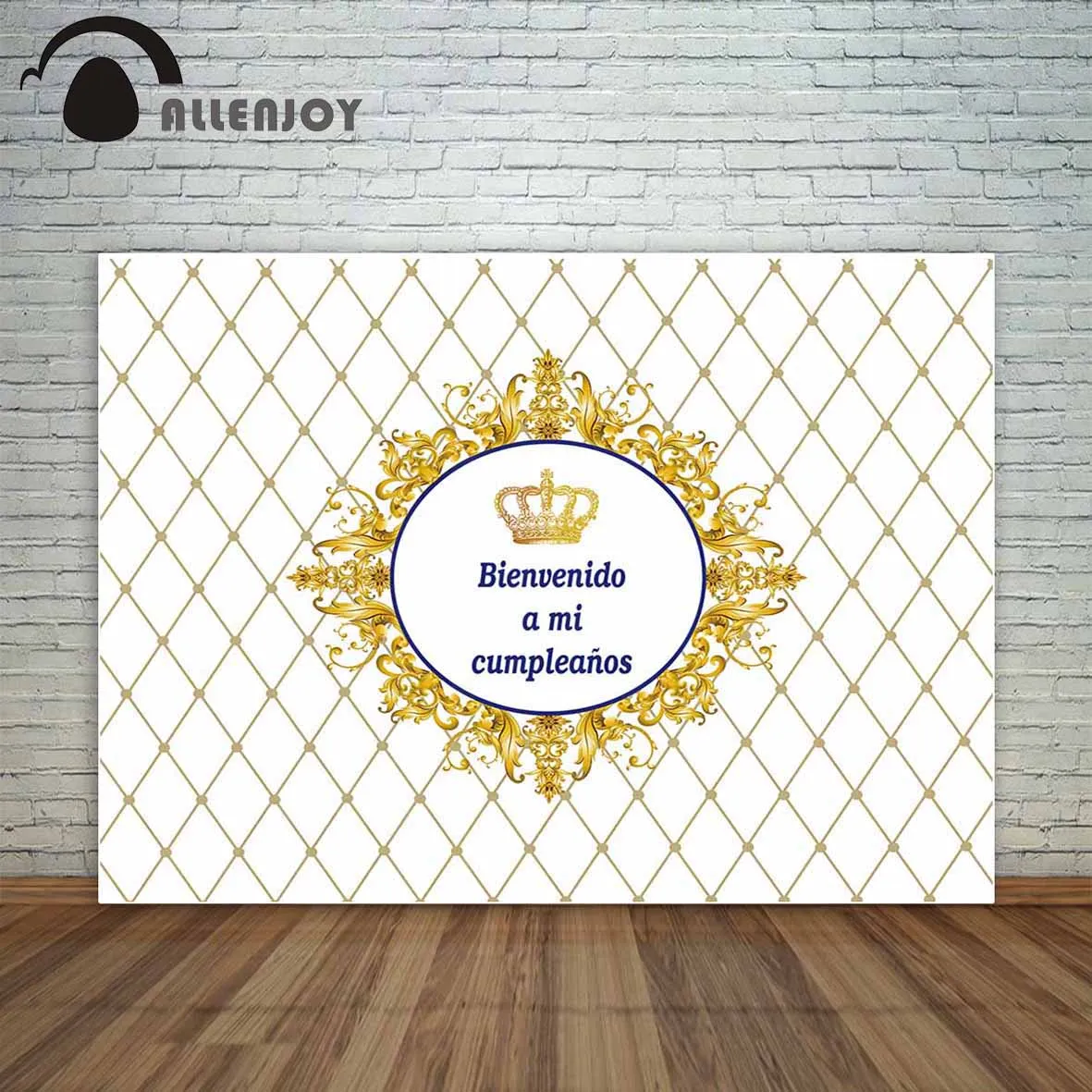 

Allenjoy фон для фотосъемки Роскошная сетка Золотая Вечеринка белая корона украшение для детской фотосессии реквизит для студийной фотосъемки