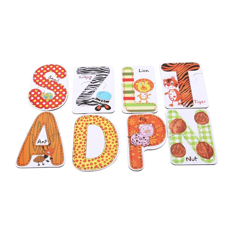 Детская игрушка серия Зоопарк 26 шт. алфавитные Обучающие карты для детей пара