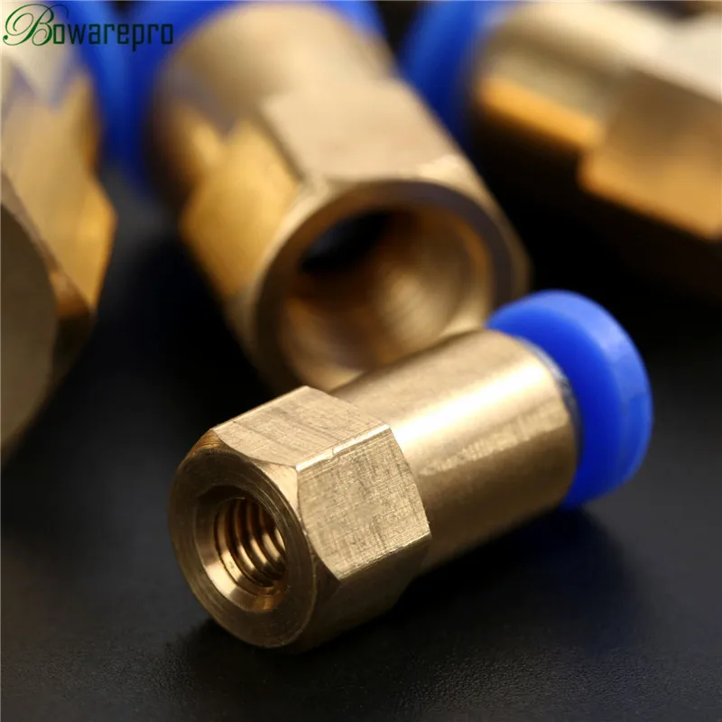 Bowarepro пневматические Женские Прямые соединители 1/8 ''1/4'' 3/8 ''1/2'' внутренняя резьба прямой втулка для соединения воздушной трубы