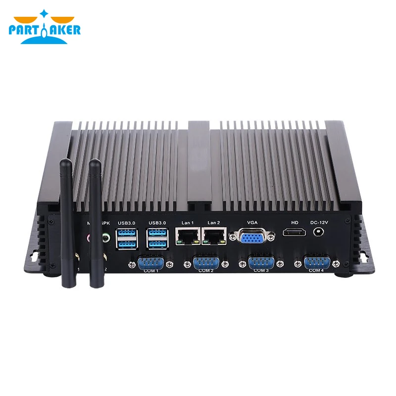 Причастник Intel Core i5 3317u промышленный ПК безвентиляторный мини Windows 10 HDMI VGA 4 RS232