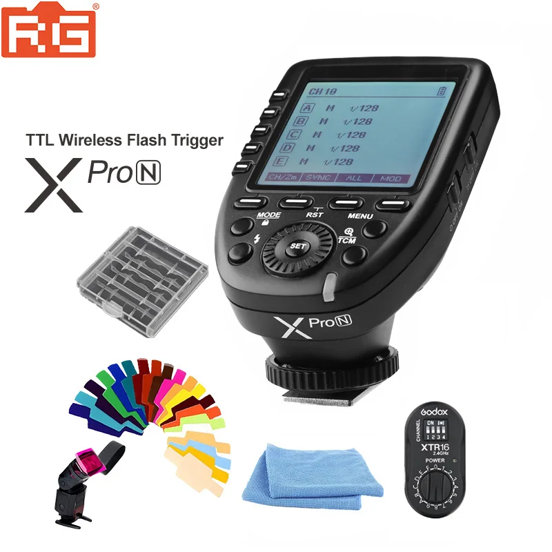 Беспроводной триггер вспышки Godox XPro-N E-TTL 2 4G для Nikon в X1N передатчика и AD360/DE/QT/DP/QS/GS/GT