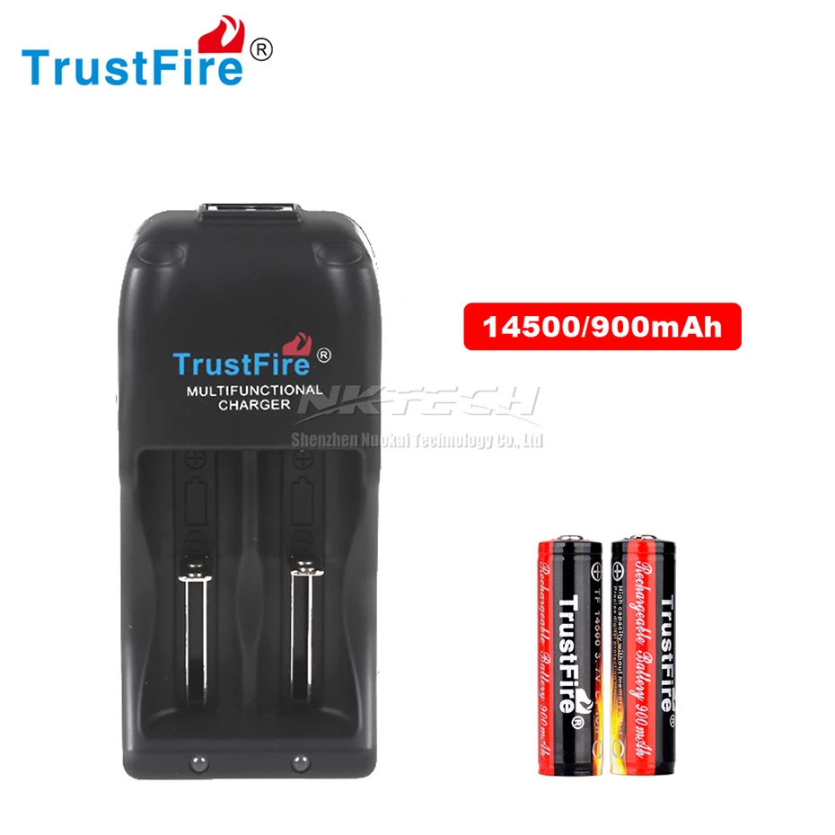 TR-006 TrustFire интеллигентая(ый) быстро Батарея Зарядное устройство двойной слот для 18650 26650 32650 25500 14500 10440 18350 18500 литий-ионные аккумуляторы - Цвет: With 2-14500 900mAh