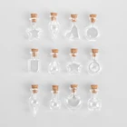 5 шт. мини-бутылочка желаний стеклянная пробка пустые банки для образцов флакон для хранения DIY Подвески украшение дома пробка бутылки