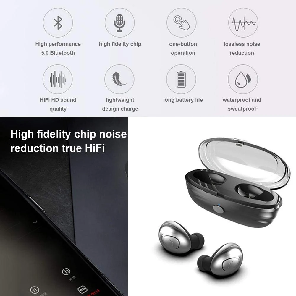 K3 TWS наушники-вкладыши Беспроводные спортивные bluetooth-наушники мини-наушник 3D стерео наушники HIFI Водонепроницаемая гарнитура для IOS Android телефонов