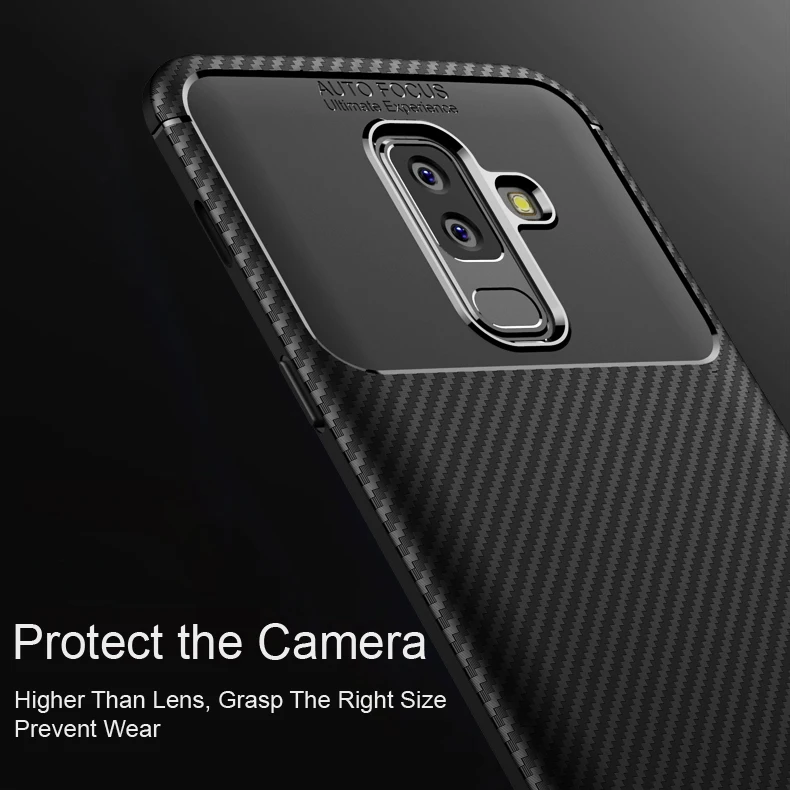 Luxury Carbon Fiber Phone Case for SAMSUNG Galaxy J2 J3 J4 Plus Core J6 Prime J7 J8 Shockproof Soft Silicone TPU Cover Slim |