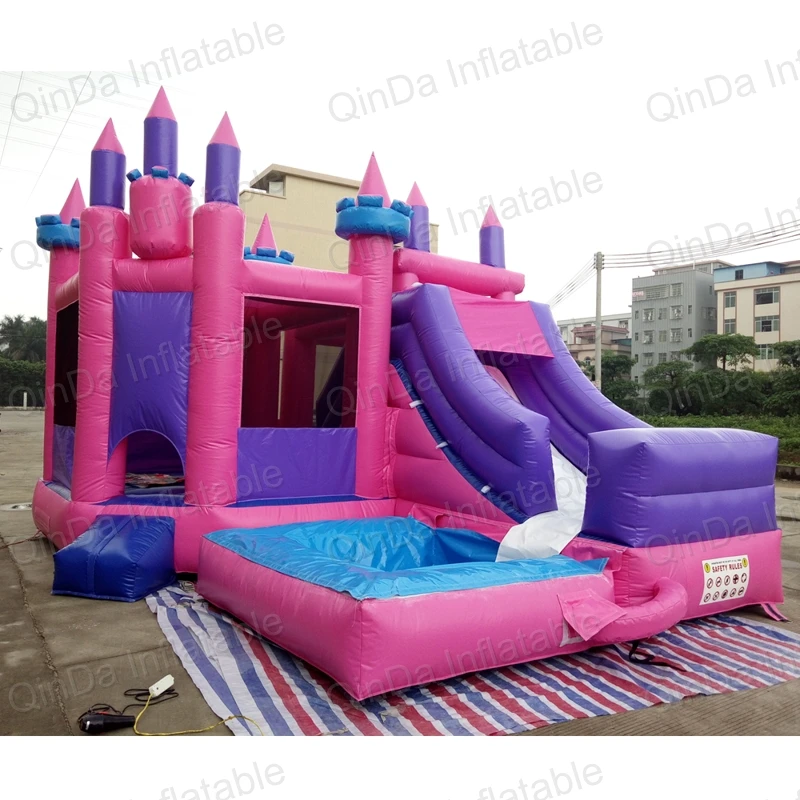 Guangzhou Qinda Princess inflatable bouncy castle with water slide swimming pool kids jumping for sale | Игрушки и хобби
