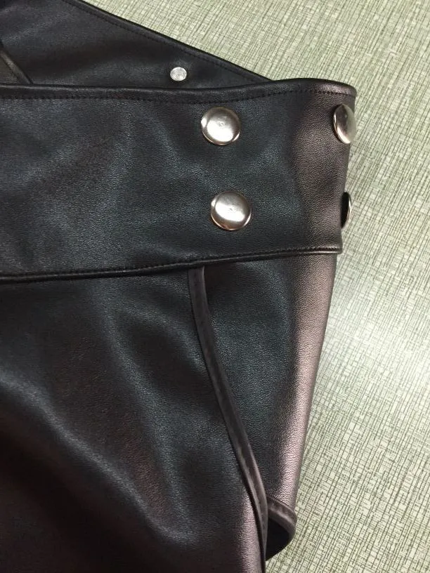 Новинка 2017 сексуальные гей мужские Леггинсы с открытой промежностью латексные