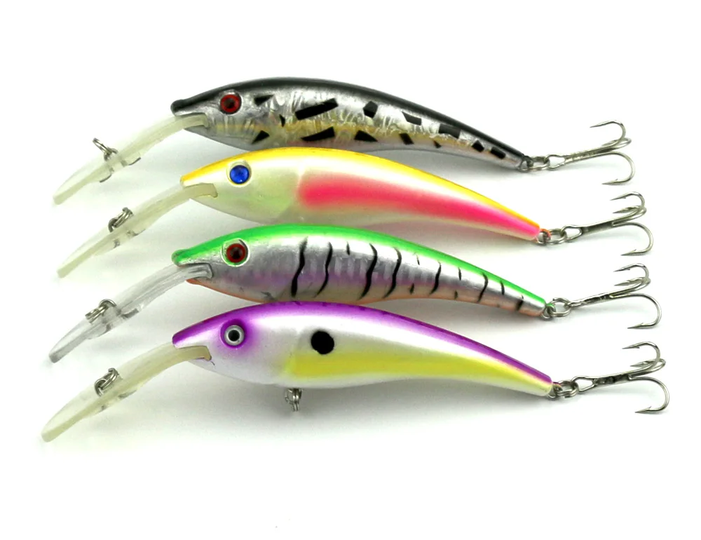 HENGJIA 8PCS Trolling Fishing Lure 12cm 15g Minnow Diving Depth 2-2.7m Artificial Bait Wobblers Tackle | Спорт и развлечения