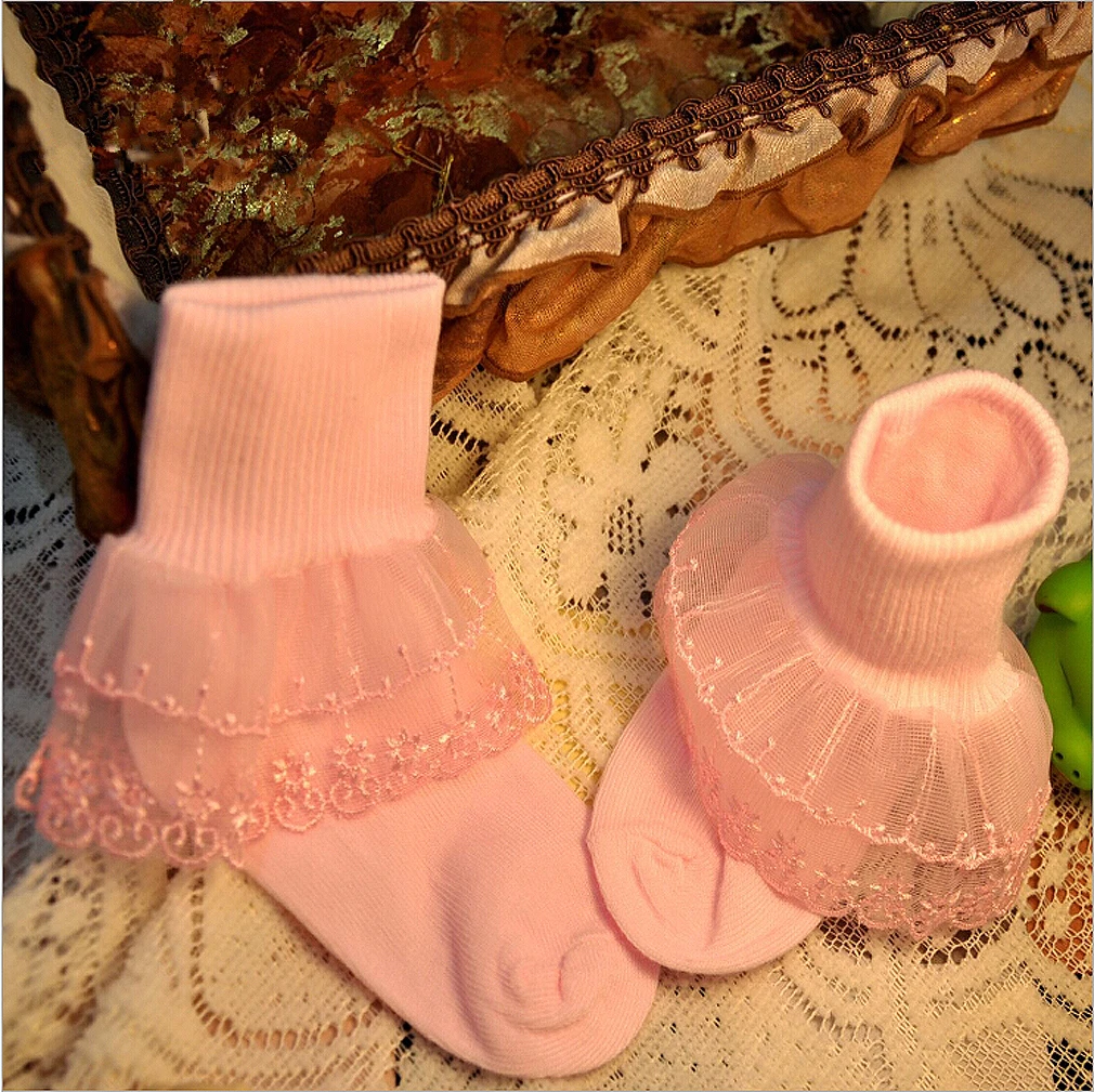 Newborn Infant Toddler Baby Girl Princess Socks Non-Slip Fashion Lace Cotton | Детская одежда и обувь