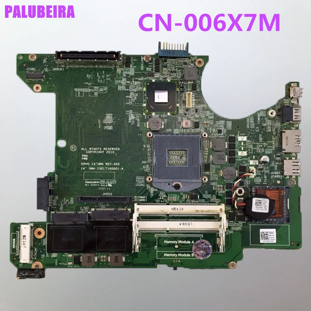 PALUBEIRA для Dell Latitude E5420 Материнская плата ноутбука 06X7M 006X7M CN s988B HM65 HD3000 100% Тесты