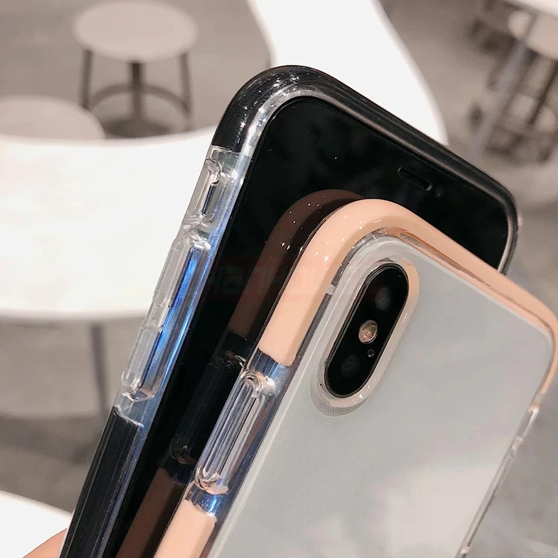 Двойной цветной прозрачный силиконовый чехол для Xiao mi Red mi Note 5 6 7 Pro Global Red mi 7 6A 6 pro мягкий чехол для Xiaomi mi 9 8 A2 Lite