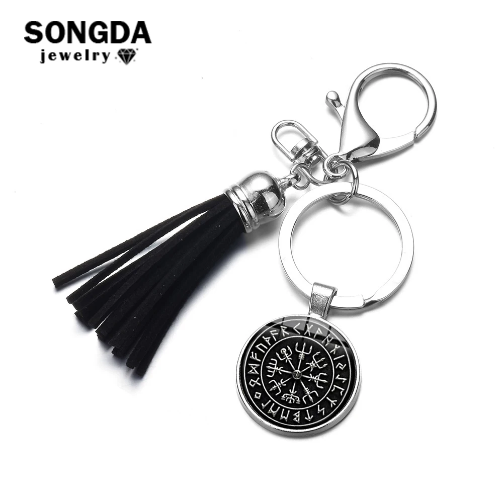 SONGDA высокое Класс Vegvisir Викинг Компас кисточкой брелок царство тьмы
