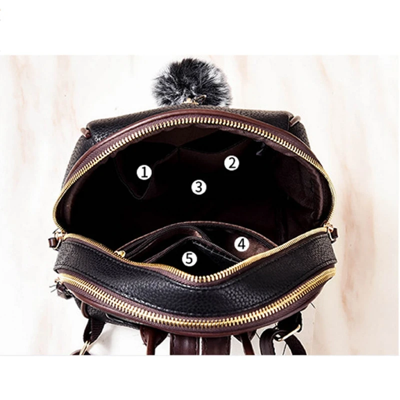 BERNO Fly Hairball Мини Рюкзак Чехол женский рюкзаки маленькие сумки для девочек женские