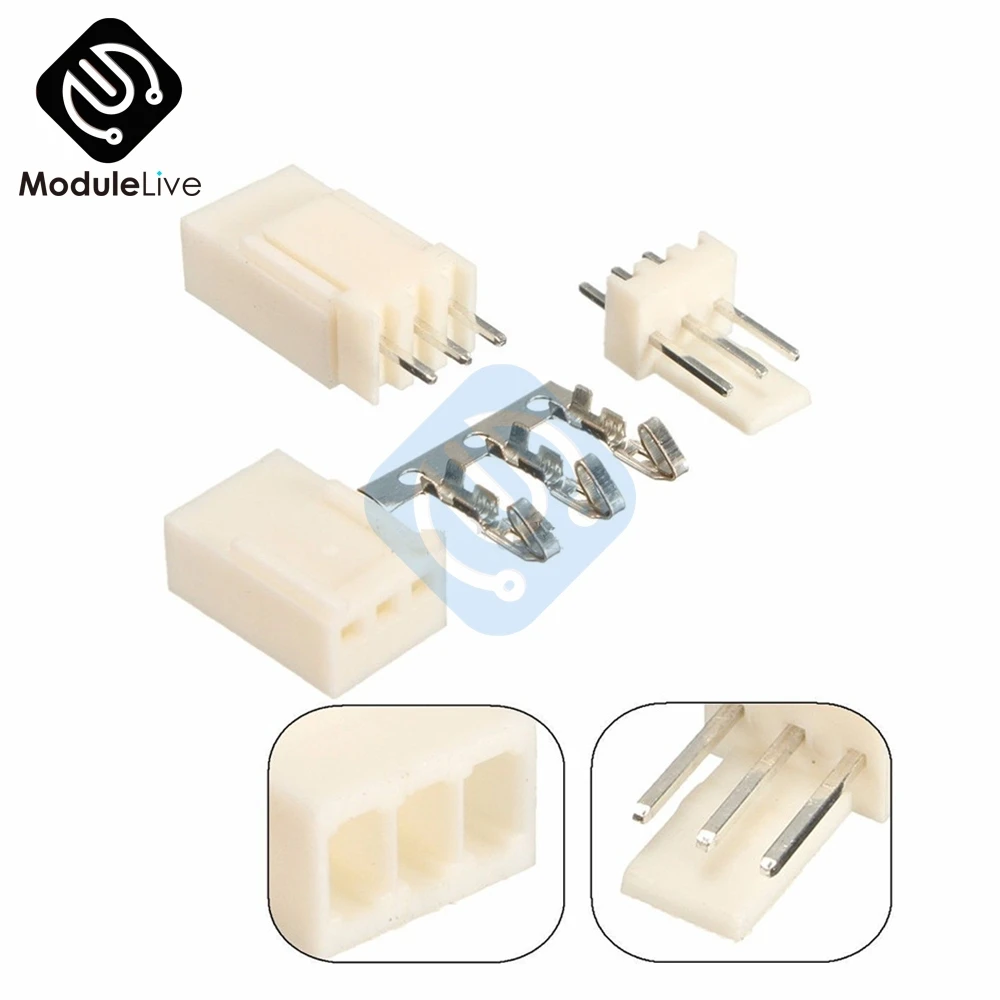 50 шт. Kit3 Pin KF2510 2P 3P 3 P 2 54 мм Шаг клеммы корпус Заголовок адаптер комплекты