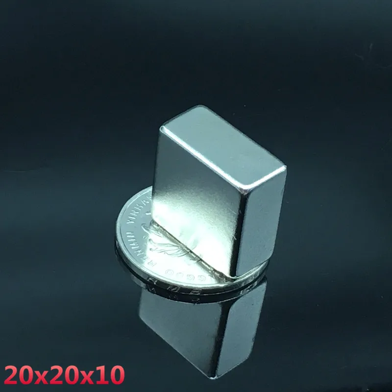 5 шт. 20x20x10 мм неодимовый магнит 20*20*10 Площадь сильный редкоземельных магнитов