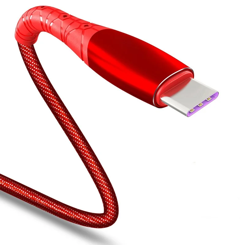 5A супер зарядный usb-кабель type C кабель джинсовый Плетеный Supercharge type C кабель для huawei P20 P30 Lite Pro V20 mate 20