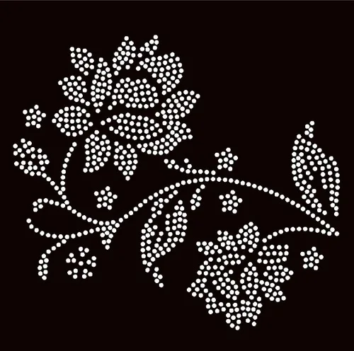 

Free shipping Curtain and Cushion Flower 13 Round Rhinestone Transfer