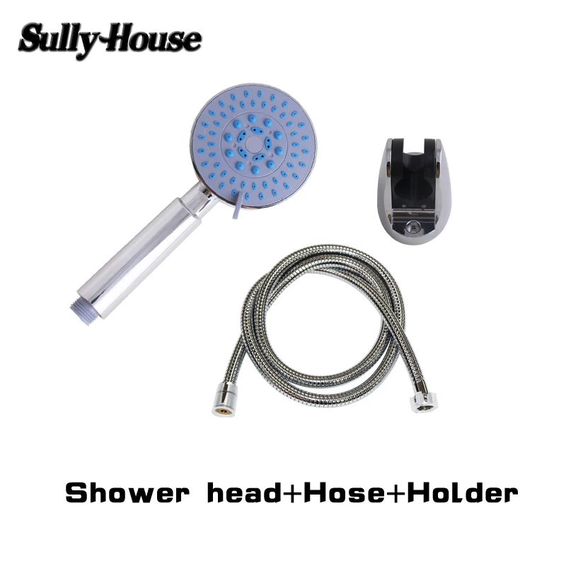 Head Hose Holder Sully House ABS насадки для душа, ванная комната Chuveiro, душ, Pomme de Douche, со шлангом и держателем душевой набор - Цвет: Head Hose Holder