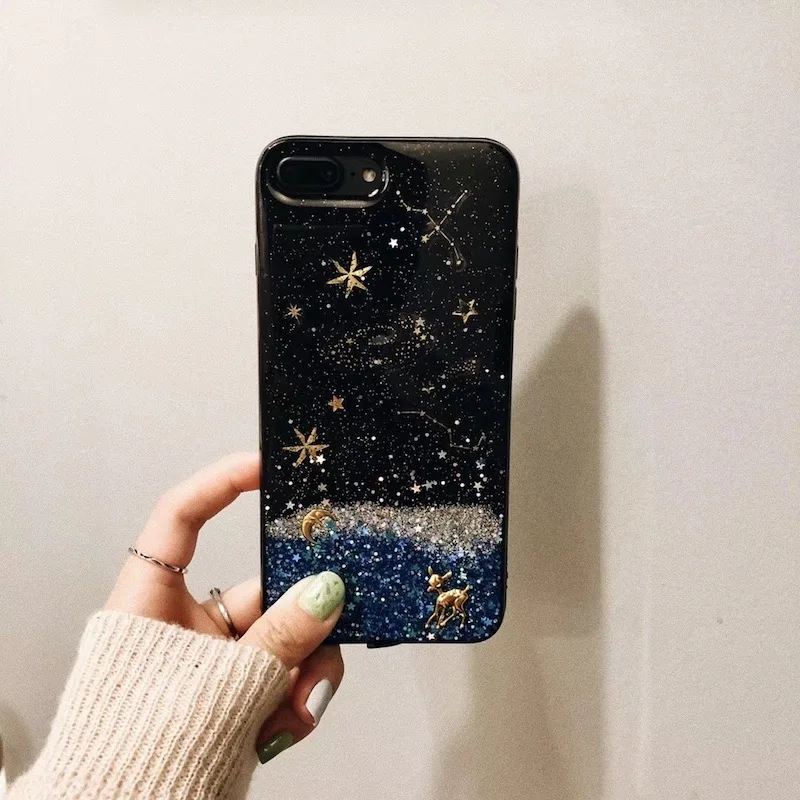 Роскошный мягкий чехол для iphone 6 6s 7 8 plus X в Корейском стиле с милым блестящим