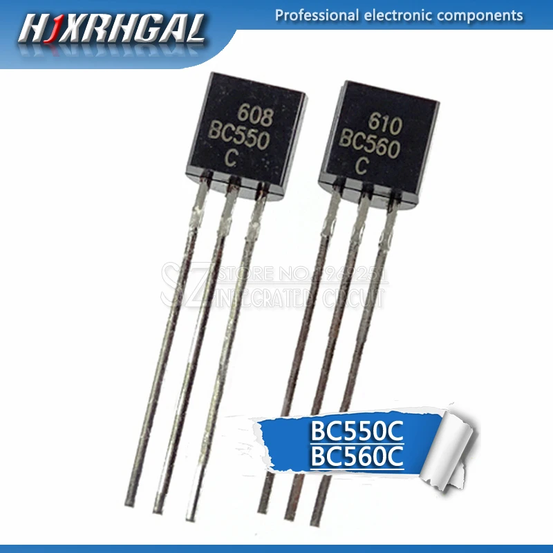Транзистор BC550C + BC560C 25 транзисторов BC550 BC560 TO92 DIP 3 45 в 0 1a TO 92 50 шт.|Интегральные