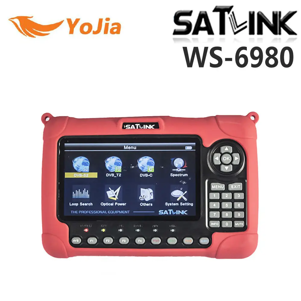 7 дюймовый HD ЖК экран Satlink Φ DVB T/T2 Combo 6980 цифровой счетчик искатель анализатор