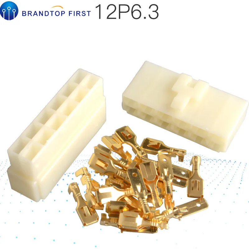 6,3 мм, 1 P, 2 P, 3 P, 4 P, 6 P, 8 P, 12 P, 14P pin/way, обжимные клеммы, комплекты разъемов для мужчин и женщин, разъем для мотоцикла и автомобиля