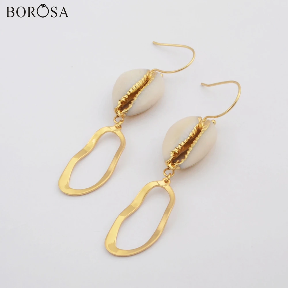Модные ювелирные изделия BOROSA 5/10 пар золотого цвета натуральные серьги капельки