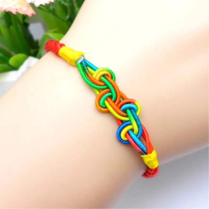 2PCs/Set Handmade Colorful Rope Chain Couple Bracelets for Women and Men Lucky Red Jewelry Gifts Lovers | Украшения и аксессуары