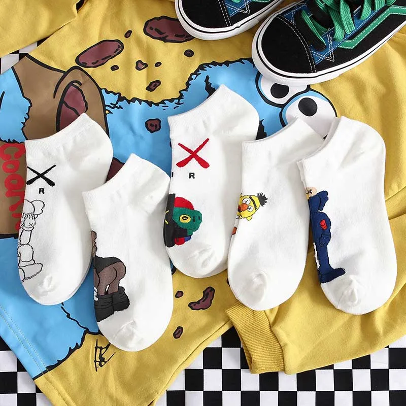 Модные белые короткие носки с закрытым носком для отдыха Дышащие удобные женские